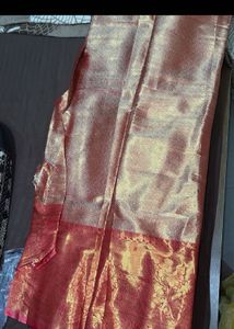 Golden Saree With Blouse