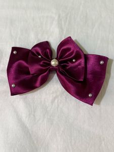 Burgundy Pearl Hair Bow (each price 260)