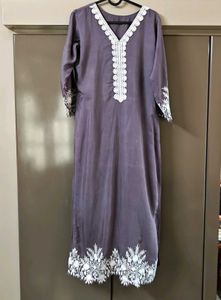 Elegant Purple Embroidered Kurta set