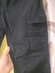 Trendy Black Cargo Pants