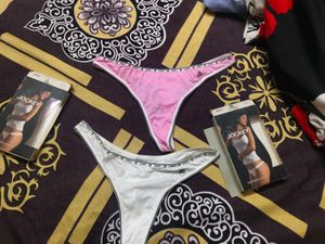 Jockey Thong Panties - Pink &amp; White Combo Of 2