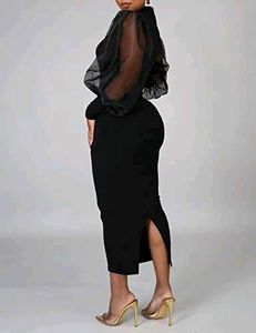 Elegant Black Midi Dress