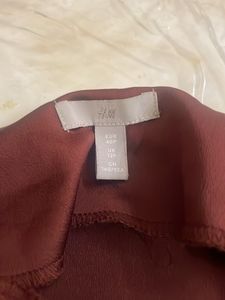 Cos Brown Silk Dress Cum Top