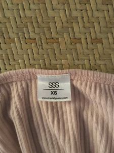 Ribbed Square Neck Top