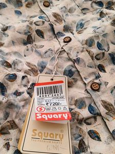 Savuru Leaf Print Casual Shirt