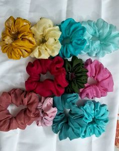 Colorful Handmade Scrunchie Set