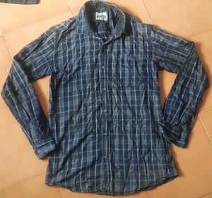 Blue Casual Shirt For Men | L