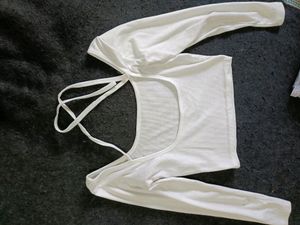 White Stylish Back Top