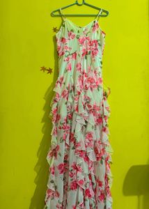Floral Printed Ruffle Dress