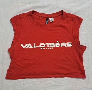 H&M Red Crop Top