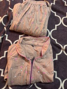 Cute Heart nightwear top Pajama Set
