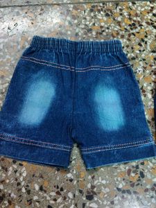 Cute Denim Shorts Set