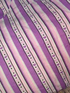A-line Dress With Hearts And Stripe Print