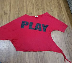 Red PLAY Graphic Tee