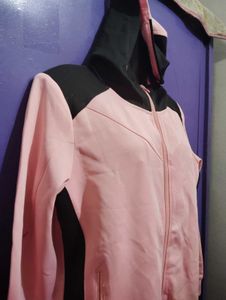 Pink &amp; Black Zip-Up Hoodie