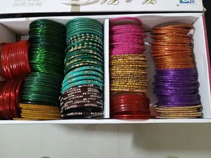Multicolored Glass Bangles