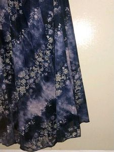 Zudio Puple Floral Net Mini Dress