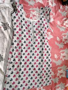 Black And White Kurta Set