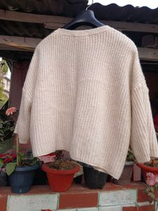 Peach Cream Knit Sweater