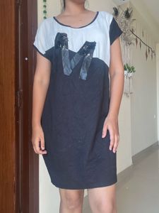 Black and White 'M' Dress