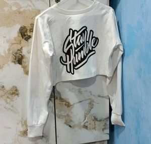 stylish white crop top