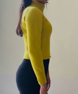 Yellow Turtleneck Sweater