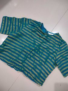 Striped Button-Up Top