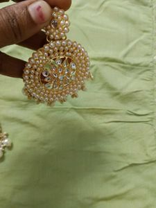 Pearl Chandbali Earrings