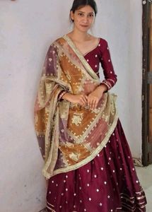 New Wine Colour Lehnga