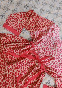 New Animal Print Satin Top
