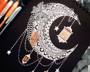 Moon Mandala Art Painting