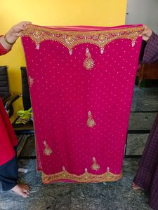 Jajet And Kundan Work Pink Colour