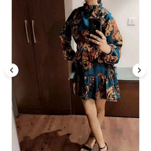 Floral Print Mini Dress