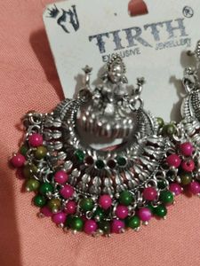 Oxidized Peacock Earrings