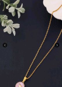 Pink Heart Pendant Necklace 💕