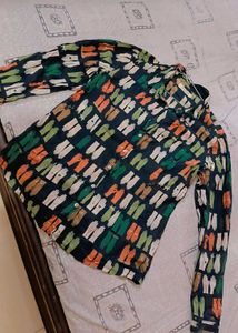 Patterned Long Sleeve Shirt