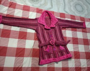 Cute Pink Plaid Coat