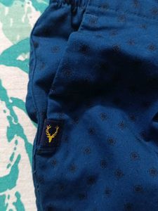 Blue Patterned Boys Pants