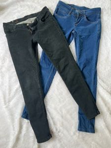 Combo Of Blue + Black Skinny Jeans
