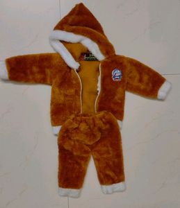 Baby Boy Orange Brown Colour Fur Winter Wear