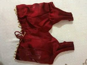 Maroon Velvet Saree Blouse