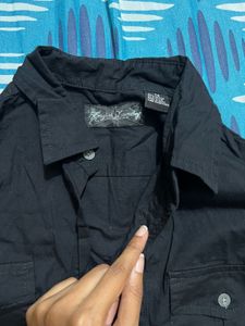 Black Button-Down Shirt