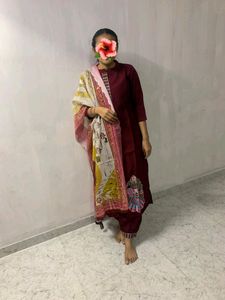 Burgundy Salwar Kameez Suit