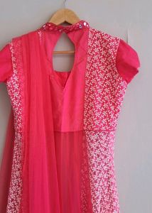 Pink Embroidery Chudidar