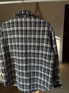 CHECKED BOUCLE UNISEX SHACKET TWEED