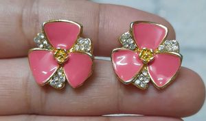 Peachish Rose Stone Studs