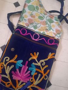 Girls Embroidered Aari Work Sling Bag