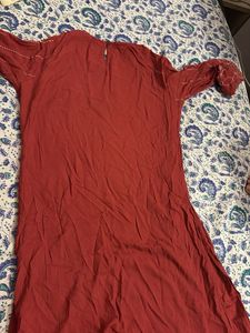 Dark Pink Embroidered Kurta