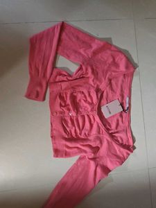 Pink Knit Cardigan
