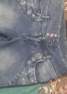 Embroidery Denim Jeans